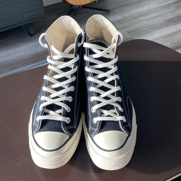 CONVERSE MEN'S CHUCK TAYLOR 70 HI TOP (MEN’S SIZE 11.5) BLACK/EGRET - Picture 7 of 9